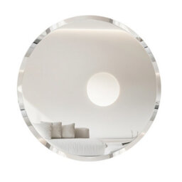 Artloge 70Cm Frameless Wall Glass Mirror Beveled Round Mirror For Bathroom Entryways - thumbnail 9