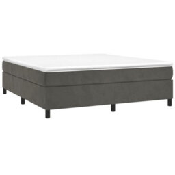 Berkfield Box Spring Bed Frame Dark Grey 180X200 Cm 6Ft Super King Velvet - thumbnail 3
