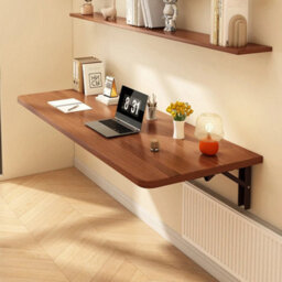 Brown-60X40Cm Wall Mounted Desk Home Computer Desk Study Workstation Folding Writing Table - thumbnail 6