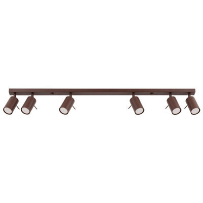 Luminosa Ring Ceiling Spotlight Bar Brown 6x GU10 - image 1