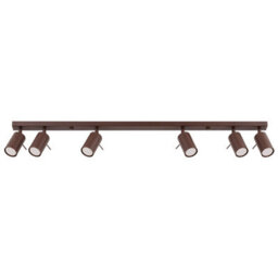 Luminosa Ring Ceiling Spotlight Bar Brown 6x GU10 - thumbnail 1