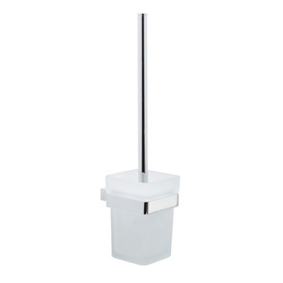 FNX Bathrooms Premium Wall Mounted Chrome Toilet Brush Set - Modern Design - image 1