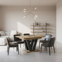 Modern Extendable Dining Table Lara 130 To 210 Cm Wotan Oak - thumbnail 6