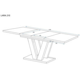 Modern Extendable Dining Table Lara 130 To 210 Cm Wotan Oak - thumbnail 4