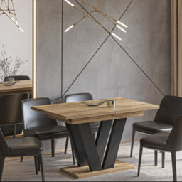 Modern Extendable Dining Table Lara 130 To 210 Cm Wotan Oak - thumbnail 1