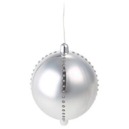 Urbn-Living Urbnliving 15Cm Height Silver Led Light Up Ball Christmas Tree Warm White Timer Indoor Outdoor Decoration - thumbnail 4