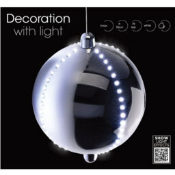 Urbn-Living Urbnliving 15Cm Height Silver Led Light Up Ball Christmas Tree Warm White Timer Indoor Outdoor Decoration - thumbnail 2
