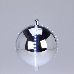 Urbn-Living Urbnliving 15Cm Height Silver Led Light Up Ball Christmas Tree Warm White Timer Indoor Outdoor Decoration - thumbnail 3