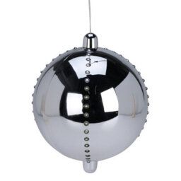 Urbn-Living Urbnliving 15Cm Height Silver Led Light Up Ball Christmas Tree Warm White Timer Indoor Outdoor Decoration - thumbnail 1