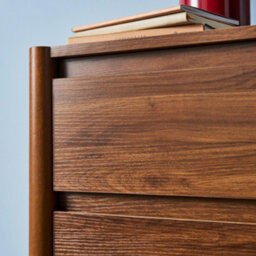 Sweeek - Pair Of Wood Decor Bedside Table 2 Drawers Harmony Walnut 42X42X55 Cm - thumbnail 7