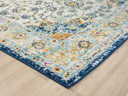 San Marino Living Room Area Rug - Low Pile Medallion Floral Design Muti Coloured 60Cm X 220Cm - thumbnail 5
