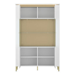 Furniture To Go Lazio Vitrin 2 Door In Alpine White/white Gloss - thumbnail 2