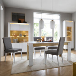 Furniture To Go Lazio Vitrin 2 Door In Alpine White/white Gloss - thumbnail 3
