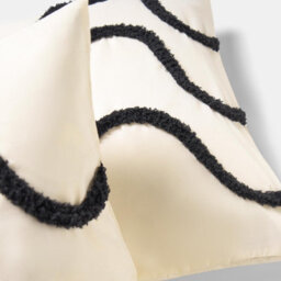 Ohs 2 X Tufted Wave Cushion Cover Luxury Modern - Black/natural - thumbnail 5