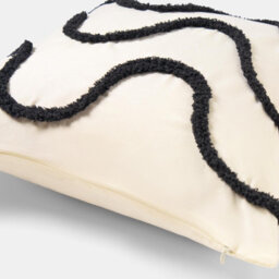 Ohs 2 X Tufted Wave Cushion Cover Luxury Modern - Black/natural - thumbnail 6