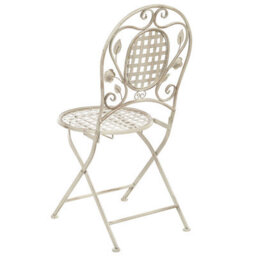 Beliani Garden Dining Set Off White 4-Seater Foldable Table And Chairs - thumbnail 5