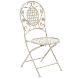 Beliani Garden Dining Set Off White 4-Seater Foldable Table And Chairs - thumbnail 4