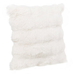 Living And Home Elegant Warm Luxurious Plush Textured Throw Pillow Cover Pillowcase Pure White Easy Care 43Cm W X 43Cm D