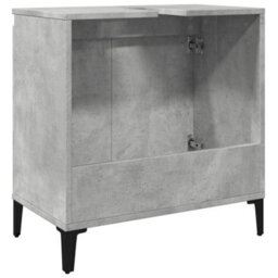 Berkfield Sink Cabinet Concrete Grey 58X33X60 Cm Engineered Wood - thumbnail 7