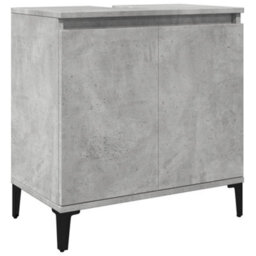 Berkfield Sink Cabinet Concrete Grey 58X33X60 Cm Engineered Wood - thumbnail 2