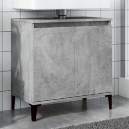 Berkfield Sink Cabinet Concrete Grey 58X33X60 Cm Engineered Wood - thumbnail 1