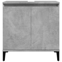 Berkfield Sink Cabinet Concrete Grey 58X33X60 Cm Engineered Wood - thumbnail 4