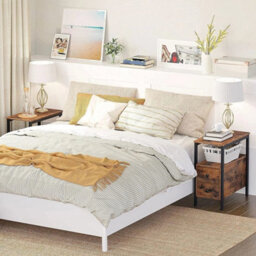 Narrow Side Table With 2 Drawers Bedside Slim 30X48X61.5Cm - thumbnail 5