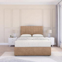 "Sloomy 2Ft6 Kansas Divan Bed Base Sand Naples ,no Drawers & 26"" Struts Headboard - Small Single" - thumbnail 2