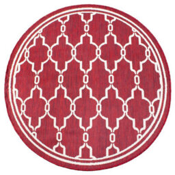 Red Outdoor Rug, Geometric Stain-Resistant Rug For Patio Decks Garden Balcony, Modern Outdoor Area Rug-60Cm X 120Cm - thumbnail 5