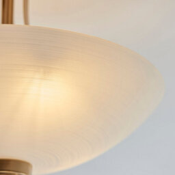 Loops Elegant Semi Flush Ceiling Light With Brushed Aged Brass Finish And White Glass Shade - thumbnail 3