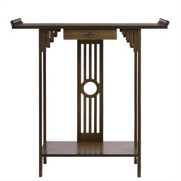 Industrial Console Table Rustic Wood Side Table Hallway Storage Shelf W/ Drawers - thumbnail 6