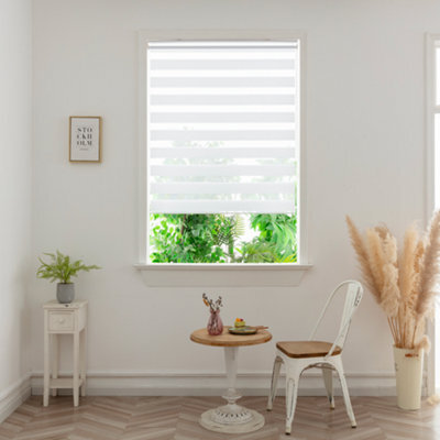 GoodHome Elin Corded Off White Day & Night Roller Blind (W)120Cm (L)180Cm - image 1