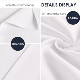 Ameha Bedding Pillowcase-Plain Dyed White Breathable Envelope Durable Pillow Cover 2 Pair (50 X 75 Cm) Pillow Covers - thumbnail 9