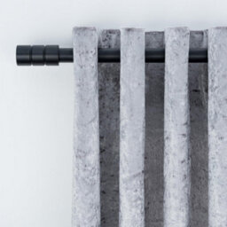A.unique Home Plain Barrel Metal Extendable Curtain Pole With Rings And Fittings (25/28mm) - Matte Black, 180Cm - 340Cm Approx - thumbnail 4