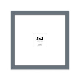 "5X5"" Grey Picture Frame - 5X5"" Square Frame With 1X1"" Mount For 5X5""/1X1"" Pictures Classic Style Frame For Home Décor, 1 Pack" - thumbnail 1