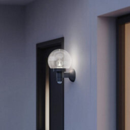 Steinel L 115 S Anthracite Classic Outdoor Wall Light Pir Motion Sensor Glass Globe Soft Light Manual Override - thumbnail 2