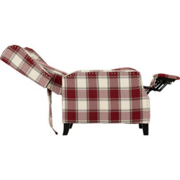 Seconique Kensington Recliner Chair - Red Tartan Fabric - thumbnail 7
