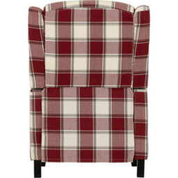 Seconique Kensington Recliner Chair - Red Tartan Fabric - thumbnail 8