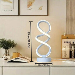 Modern Led Table Lamp White Touch Dimmable Bedside Desk Light Usb Rechargeable - thumbnail 3