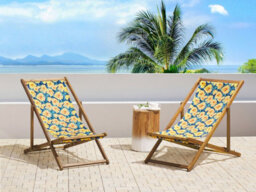 Beliani Set Of 2 Sun Lounger Replacement Fabrics Anzio/avellino 113 X 44 Cm Multicolour - thumbnail 2
