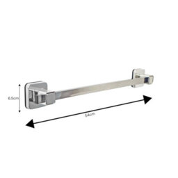 Showerdrape Pushloc Chrome Steel Suction Wall Mounted 540mm Towel Rail - thumbnail 5