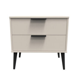 Fuji 2 Drawer Midi Bedside Cabinet In Kashmir Matt (Ready Assembled) - thumbnail 1