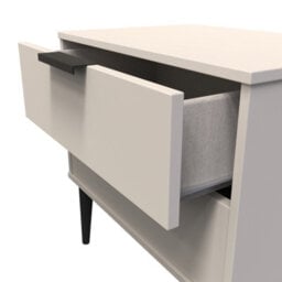 Fuji 2 Drawer Midi Bedside Cabinet In Kashmir Matt (Ready Assembled) - thumbnail 5