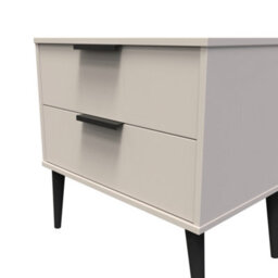 Fuji 2 Drawer Midi Bedside Cabinet In Kashmir Matt (Ready Assembled) - thumbnail 4