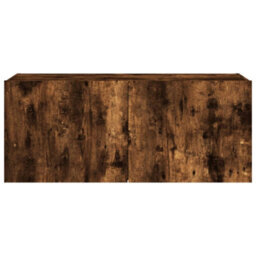 Berkfield Durable Tv Wall Cabinet With Led Lights Smoked Oak 100X35X41 Cm - thumbnail 9