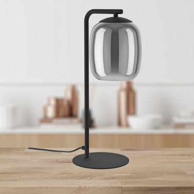 Eglo Ciampino Black Steel & Glass Modern Led Table Lamp - image 1