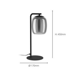 Eglo Ciampino Black Steel & Glass Modern Led Table Lamp - thumbnail 4