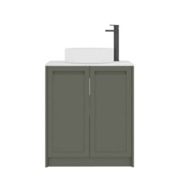 Royal Bathrooms Royal Bathroom Elmore 700mm Matt Green Freestanding Countertop Bathroom Vanity Unit 2 Door With Art Basin - thumbnail 7