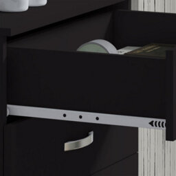 FWSTYLE Large 4 Drawer Matt Black Chest Of Drawers - thumbnail 6