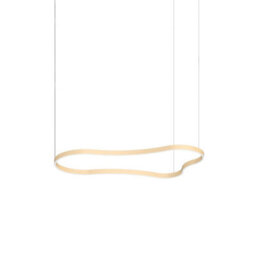 Ideal Lux Luminosa Waves 155Cm Integrated Led Pendant Ceiling Light Gold 3000K